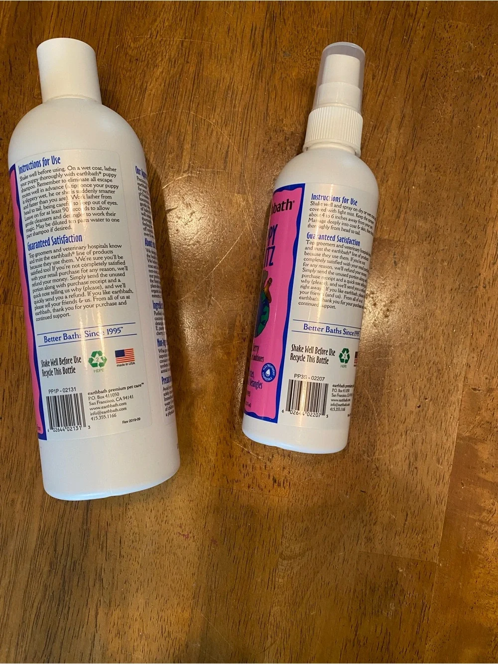 Earthbath Wild Cherry Puppy Shampoo & Spritz – Pink Puppy Care Set Brand New